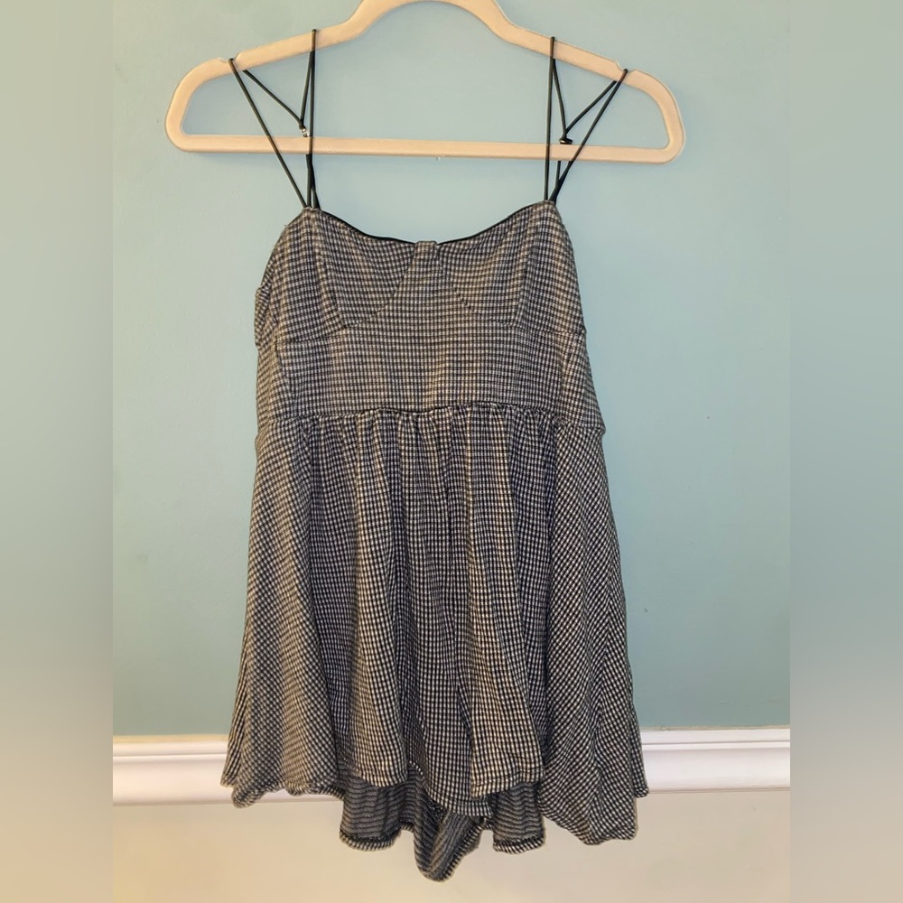 Urban Outfitters Romper | cutest checkered romper with black double straps